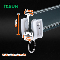 IKSUN Rail de rideau pratique et robuste pour montage au plafond Rail de rideau pliable Rail de rideau de plafond incurvé
