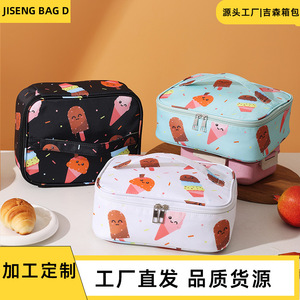 Bolsa Térmica para Almuerzo con Diseño de Helado de Dibujos Animados, de Tela Gruesa, Plegable y Portátil, Marca Gisen - Product Image 4