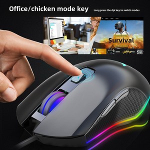 E-Thể Thao Chơi Game 3D RGB Phát Sáng Có Dây Chuột <span class=keywords><strong>Macro</strong></span> Tự Động Điều Khiển Độ Ngược Thiết Kế Tiện Dụng Cho Tay Phải Người Chơi 2.4G PC - Product Image 4