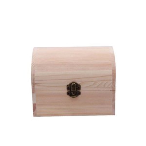 <b>Small</b> Wooden Semi Circular Storage <b>Box</b> <b>With</b> Flip Top <b>Lid</b> For Jewelry Tea Household Use Decorative Gift <b>Box</b> - Product Image 5