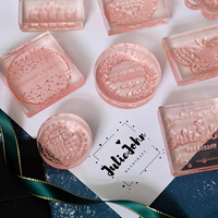 Fabricant professionnel ensemble de timbres alphabet en silicone transparent timbre acrylique gaufreur