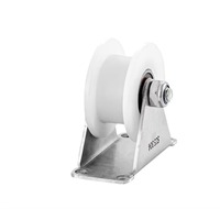 Rouleau de porte coulissante en bois, support en acier inoxydable 201 et 304, poulie à roulement en nylon de type U V H