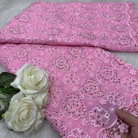 Robes pour femmes brodées de haute qualité NI.AI, en tissu de coton et de mousseline de soie couleur café, dentelle soluble dans l'eau, techniques de tricotage