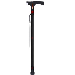 Bâton de marche télescopique en alliage d'aluminium OEM avec radio et lumière pour la randonnée et les activités de plein air - Product Image 5