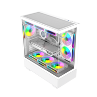 AntarcChill Custom Gaming PC Case ATX MATX Tempered Glass Mid Tower Support 360 Liquid Cooler PC Case Desktop Computer Cabinet