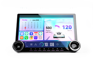 หน้าจอสัมผัสสเตอริโอติดรถ2K ขนาด13.1นิ้วพร้อม CarPlay และ Android Auto จอสัมผัสปุ่มคู่สำหรับเครื่องเล่นดีวีดี - Product Image 2