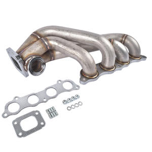 Collecteur d'échappement T3 Turbo <span class=keywords><strong>à</strong></span> longueurs égales, 48 mm WG, soudé TIG en acier inoxydable pour Honda Civic RSX K20 K20A avec joints et accessoires - Product Image 3