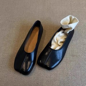 Zapatos Casuales de Mujer Estilo Ballet, Planos, Cómodos y Versátiles, con Punta Cuadrada y Diseño Minimalista en Cuero Genuino Retro 2026 - Product Image 4