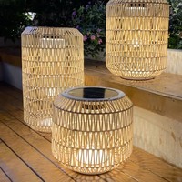 Olar Lampadaire en osier-Lampe de jardin villa avec design étanche pour cour, pelouse et paysage chez l'habitant