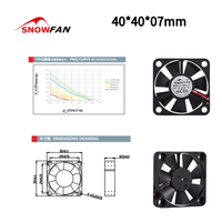 Mini refroidisseur d'ordinateur CPU 4007 12v 40mm petit ventilateur de refroidissement à roulement à manchon sans brosse cc