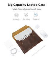 En stock, housse pour ordinateur portable en cuir de vachette imperméable, pour Macbook Pro 14 16 pouces, modèle 2021 CF3027 3028, housse en cuir