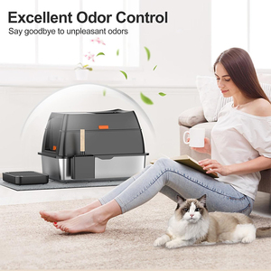 <span class=keywords><strong>Oem</strong></span> & Odm Groothandel Duurzame Roestvrijstalen Kattenbak Met Deksel Extra Grote Metalen Kattenbak Met Kattenbak - Product Image 6