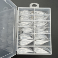Nouvelles Capsules 3D Popit N17123 à Forme d'Ongles Courbés Profonds Effet Griffes d'Aigle, Transparentes, 14 Tailles, Moules Doubles pour Ongles