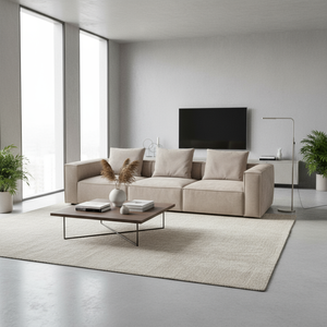 Sofá Seccional Modular Minimalista Italiano Tipo Bloque de Tofu, Ecológico, Tejido Resistente, Relleno de Esponja, Ideal para Apartamentos Pequeños - Product Image 3