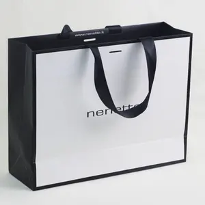 Customized retail printed Design Paper Bag gift carry bag with Handles and Logo for Cloth and shoe