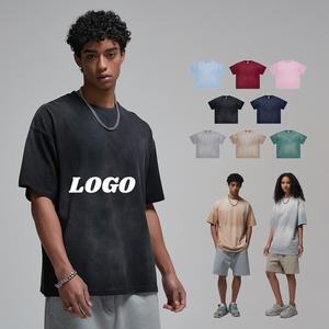 250G Heavyweight Drop Schulter Affe Wash Sun Faded T-Shirt Streetwear Acid Washed Hochwertiges Baumwoll-T-Shirt für Männer - Product Image 1