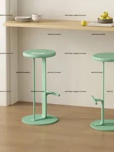 Tabouret haut <span class=keywords><strong>de</strong></span> <span class=keywords><strong>bar</strong></span> <span class=keywords><strong>de</strong></span> style italien moderne <span class=keywords><strong>chaise</strong></span> avant <span class=keywords><strong>de</strong></span> bureau design créatif pour la maison usage commercial cuisine en bois extérieur d'hôtel - Product Image 3