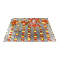 Emballage alimentaire à emporter en papier laminé aluminium avec isolation en nid d'abeille pour hamburger
