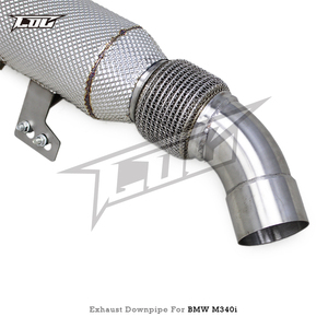 Tuyau de descente à flux libre en stock pour <span class=keywords><strong>BMW</strong></span> M240 M240i M340i M440i 540i X5/X6 G05/G06 A90 B58 3.0T avec bouclier thermique - Product Image 5