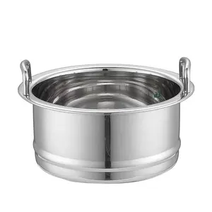 Commercial hot pot barbecue restaurant soup pot stainless steel hotpot stock pot with divider
