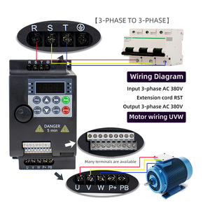 HISUN ไดรฟ์ VFD ขนาดเล็ก 0.75kw ถึง 5.5kw 220v 380v สำหรับควบคุมความเร็วมอเตอร์ - Product Image 3