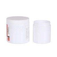 Bocaux PET multifonctionnels à large ouverture, blancs, 200 ml, 500 ml, cylindriques, vides, pour crème démaquillante, shampoing, masque facial