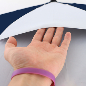 Premium lightweight wind proof golf <b>umbrella</b> modern style navy blue across white large uv protection golf <b>umbrella</b> for man - Product Image 6