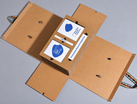 Boîte coulissante en carton kraft durable avec coussinets et fermeture magnétique pour vin rouge, café, thé, produits de spa et bougies d'aromathérapie