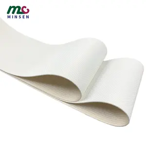 MINSEN Correia transportadora Fabricante branco pequeno diamante padrão PVC PU PE TPU correia transportadora de qualidade alimentar