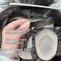 Prothèse capillaire pour homme 2026 de deuxième génération, en dentelle allemande, à clipser, en peau fine, en cheveux humains naturels, couleur naturelle, entièrement complète