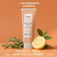 Gel-Crème Coiffant Bio OEM à Tenue Forte, Nourrissant et Hydratant, à la Biotine et Vitamine E, pour Lissage et Définition des Boucles