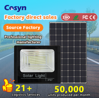 Projecteur solaire LED étanche pour extérieur, lampe de projecteur LED, éclairage d'extérieur