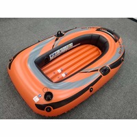 Bateau gonflable OEM Aviron PVC Gonflable Gonflable Rivière Lac Kayak pour 2 personnes Enfants Boîte de Couleur Jaune 55 "X36 ou Taille Personnalisée <2m