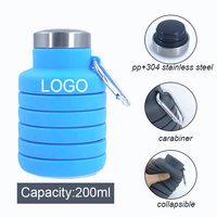 OEM ODM Bouteille d'eau pliable en silicone sans BPA de 500ml personnalisée Bouteille de sport portable écologique