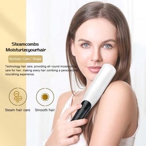 <span class=keywords><strong>Brosse</strong></span> Lissante <span class=keywords><strong>Chauffante</strong></span> Intelligente PTC à Vapeur pour Cheveux, Fer Plat Lissant, Peigne Électrique pour Cheveux Bouclés – Offre Spéciale - Product Image 5