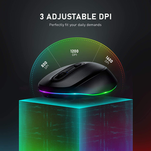 Customized <b>Wireless</b> Mouse Rechargeable RGB LED Quiet Click Cordless Small mouse for Laptop <b>PC</b> in Stock - Product Image 4