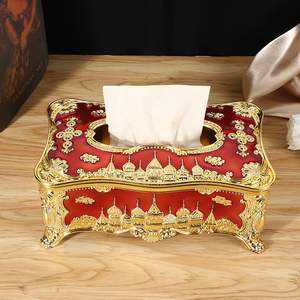 Boîte à mouchoirs magnifique <span class=keywords><strong>de</strong></span> style château rétro pour salon, hôtel, voiture, karaoké - Product Image 3