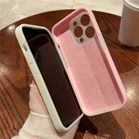 Coque de téléphone en TPU liquide fluorescente originale pour iPhone 16 14 13 15 17 Pro Max avec protection de l'objectif de l'appareil photo et finition mate