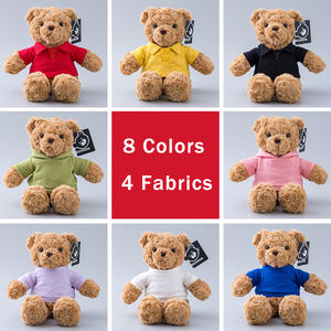 LOGO personalizzato peluche peluche peluche giocattoli carini piccolo <span class=keywords><strong>orsacchiotto</strong></span> peluche <span class=keywords><strong>felpa</strong></span> <span class=keywords><strong>con</strong></span> cappuccio in bianco PP cotone farciti regali per bambini - Product Image 6