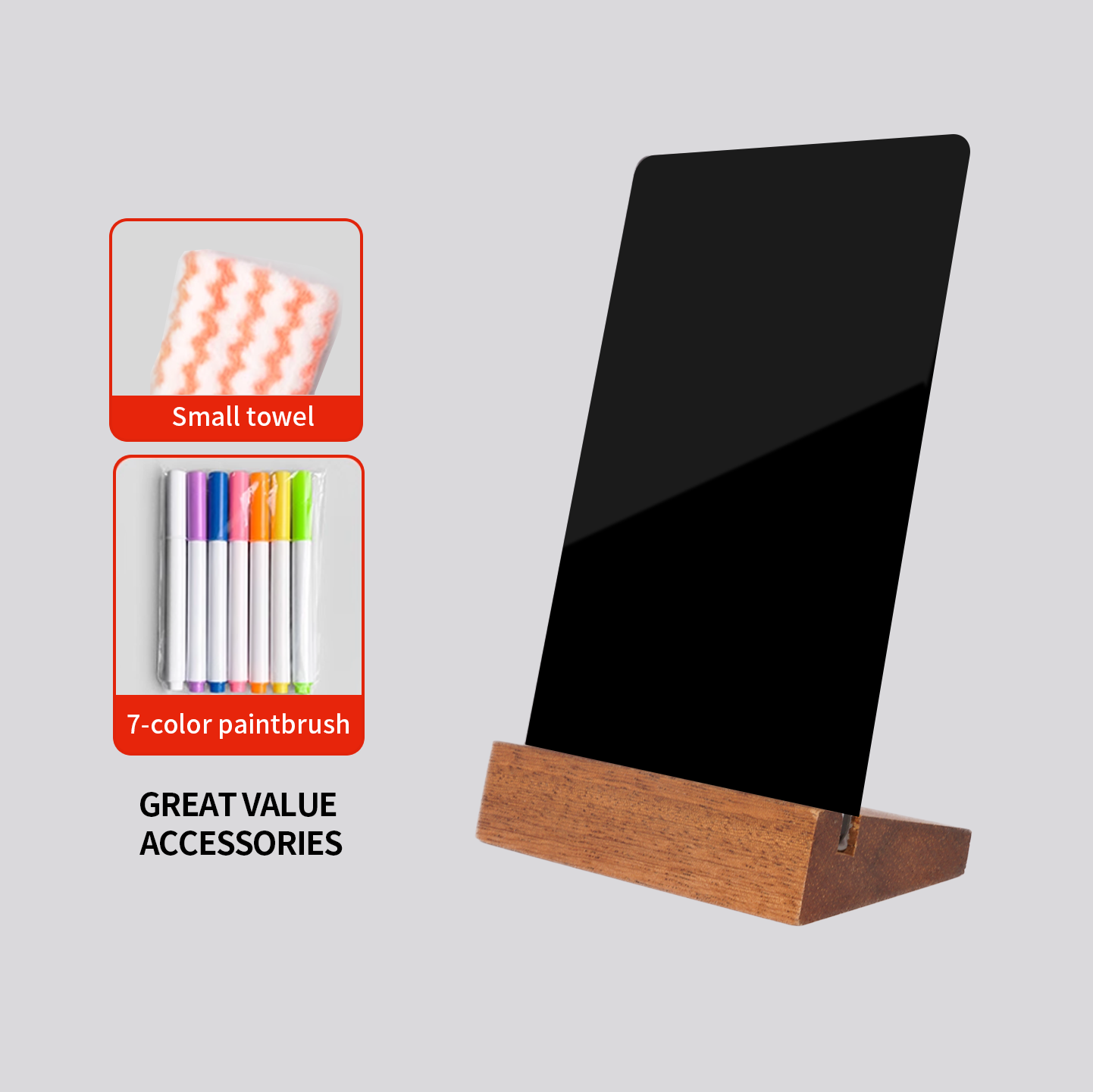 Sapele Wood Base (With Free Gifts)