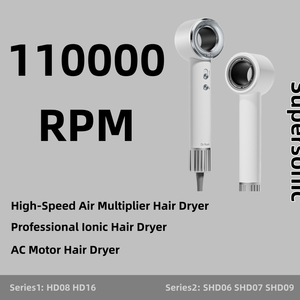 Secador de Pelo Profesional con Iones Negativos, Difusor, Boquillas, Secador Iónico, 110000 RPM - Product Image 1