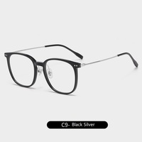 Monture de lunettes en titane TR90 6369 pour lunettes optiques, design rétro super léger, forme carrée, vente en gros