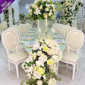 Chaise Louis à dossier rond blanche à bas prix, vente en gros, mobilier d'événements, chaises de restaurant, chaises de mariage, événements, bois - Product Image 1