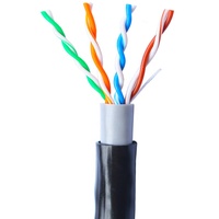 Cable de Red UTP Cat5e GHT, 24AWG, 8 Conductores Sólidos, Revestimiento de PVC/PE/HDPE, Conductor de Cobre CCA, Certificado CE/ROHS, Color OEM