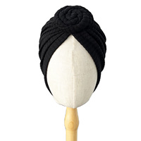 Turban Élastique Épaissi Zifeng OEM, Nouveau Style Fleur, Chapeau Torsadé Ethnique, Turban Mode Polyvalent, Hijab Chaud