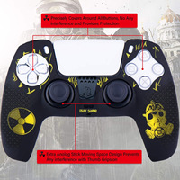 Coque en silicone pour manette PS5, protection antidérapante avec 10 capuchons de joystick