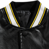 Veste universitaire personnalisée de style californien, noir et blanc, logo personnalisé, broderie d'hiver, ODM OEM en stock