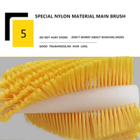 Brosse à rouleaux industrielle jaune à poils rigides pour le nettoyage des chaussures, avec taille et logo personnalisables (OEM)