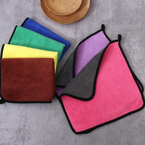 Serviette de nettoyage automobile en microfibre corail épaisse, absorbante, double couleur, double face, séchage rapide, décontamination pour <span class=keywords><strong>lavage</strong></span> de voiture - Product Image 1