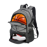 Sac à dos de sport pour football, gym, basketball, équipement de terrain de jeu extérieur, grand sac de sport avec compartiment séparé pour ballon